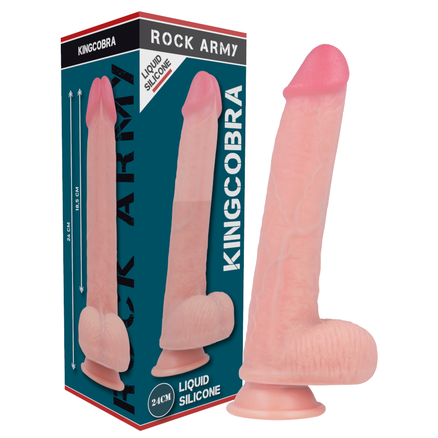 ROCKARMY - SILICONE LIQUIDE PREMIUM RÉALISTE KINGCOBRA 24 CM -O- 4,77 CM