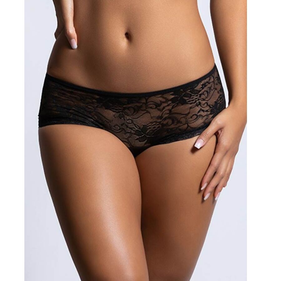 QUEEN LINGERIE - SLIP DENTELLE FLORALE AVEC OUVERTURE AU DOS S/M