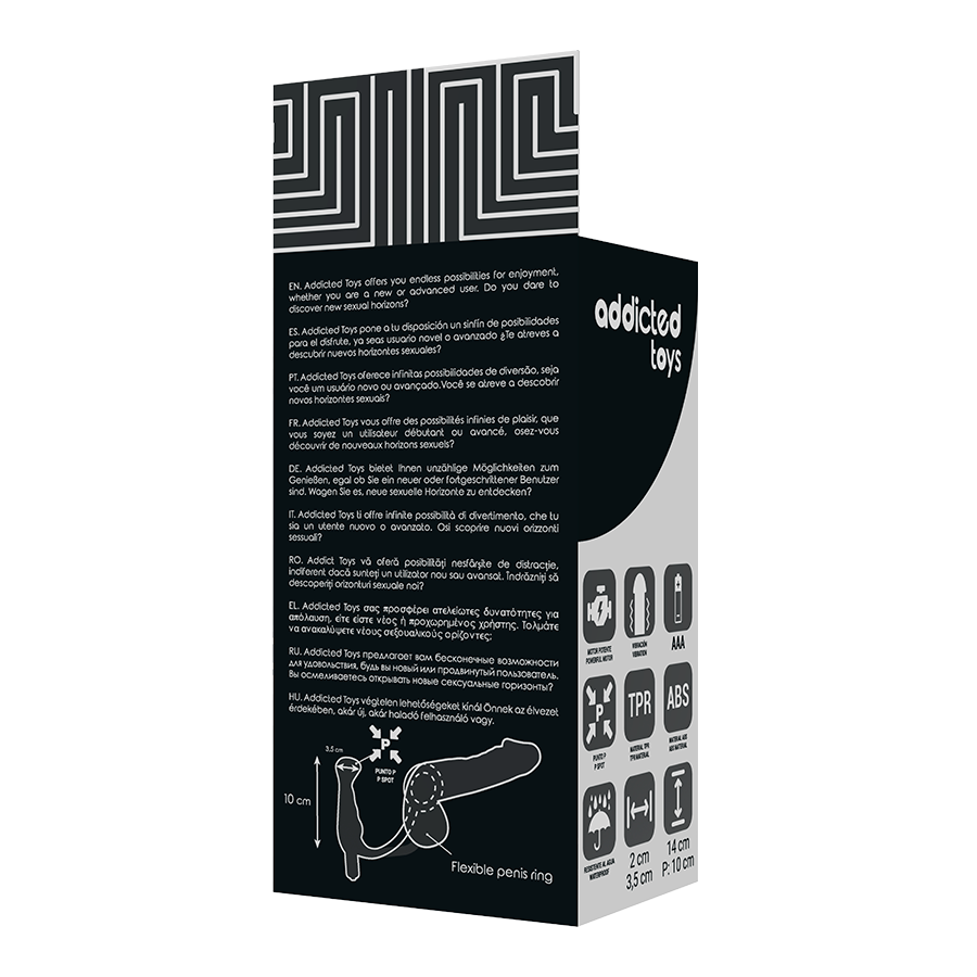 ADDICTED TOYS - BLACK PROST TIC VIBRATOR 10 CM