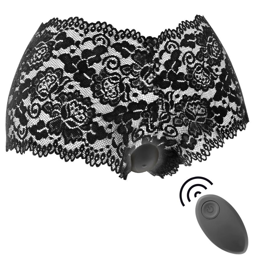BLACK&SILVER - ZARA REMOTE CONTROL STIMULATOR WITH FREE SLIP