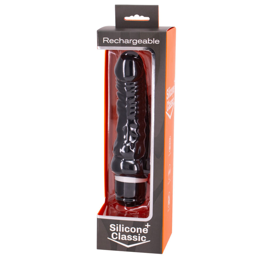 SEVEN CREATIONS - VIBRATEUR RECHARGEABLE NOIR 7V 18 CM MODELE 2