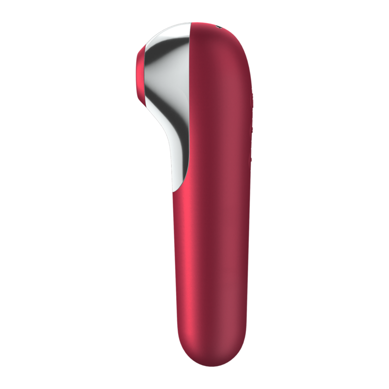 SATISFYER - VIBRATEUR DUAL LOVE ET VENTOUSE À AIR PULSÉ ROUGE