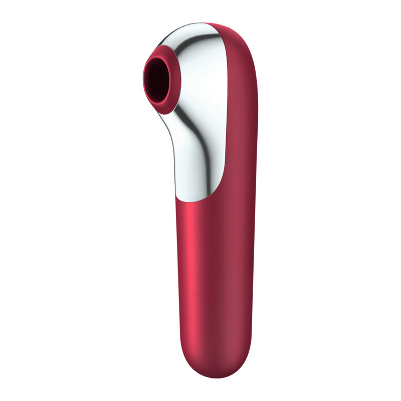 SATISFYER - VIBRATEUR DUAL LOVE ET VENTOUSE À AIR PULSÉ ROUGE