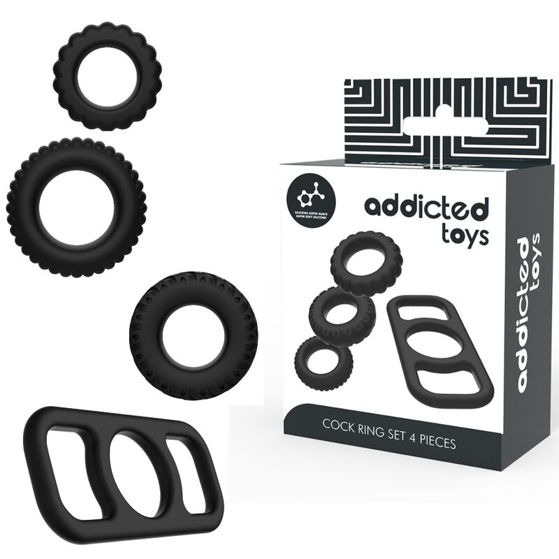 ADDICTED TOYS - COCK RING SET - 4 PIECES