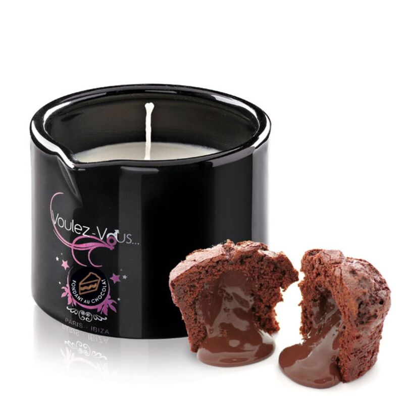 VOULEZ-VOUS - BOUGIE DE MASSAGE AU CHOCOLAT NOIR 180 ML