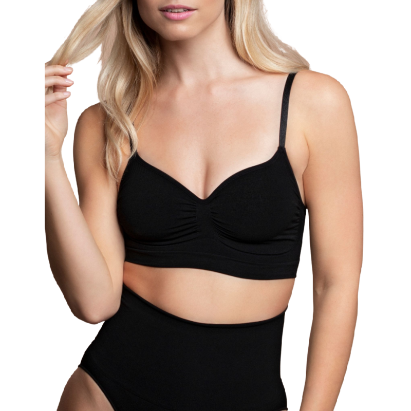 BYE-BRA - MEDIUM CONTROL REGGISENO SENZA CUCITURE NERO MISURARE S