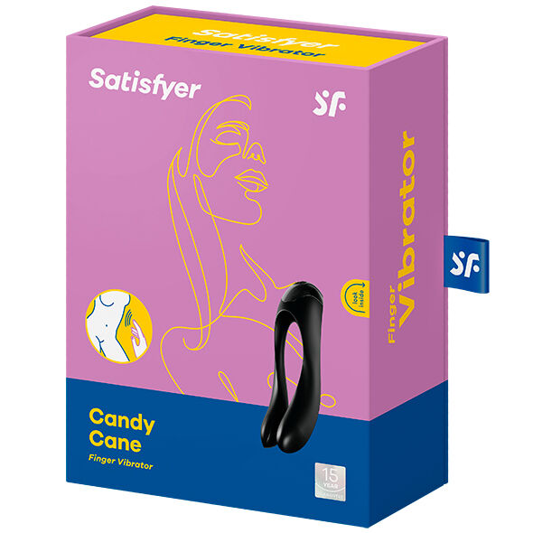 SATISFYER - CANDY CANE ORANGE FINGER VIBRATOR