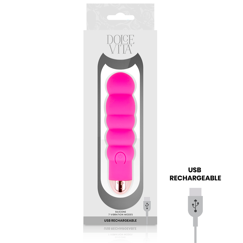 DOLCE VITA - RECHARGEABLE VIBRATOR SEI ROSA 7 SPEED