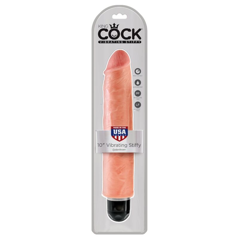 KING COCK - VIBRATEUR RIGIDE RÉALISTE 25,4 CM NATUREL