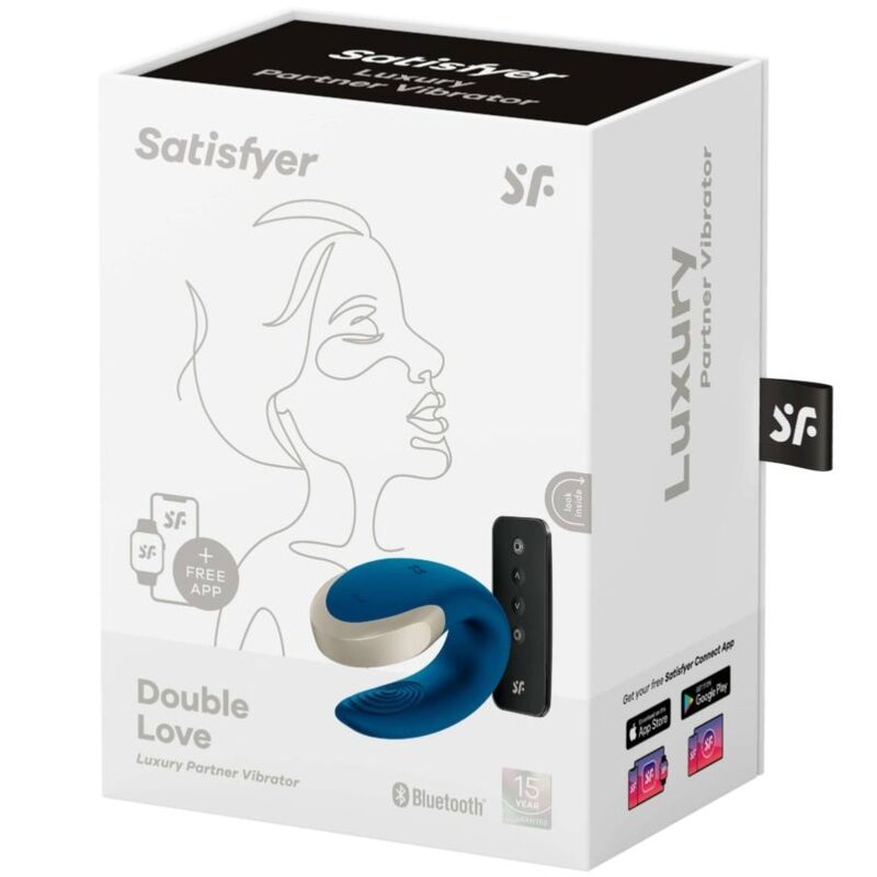 SATISFYER - DOUBLE LOVE PARTNER LUXURY VIBRATOR BLUE