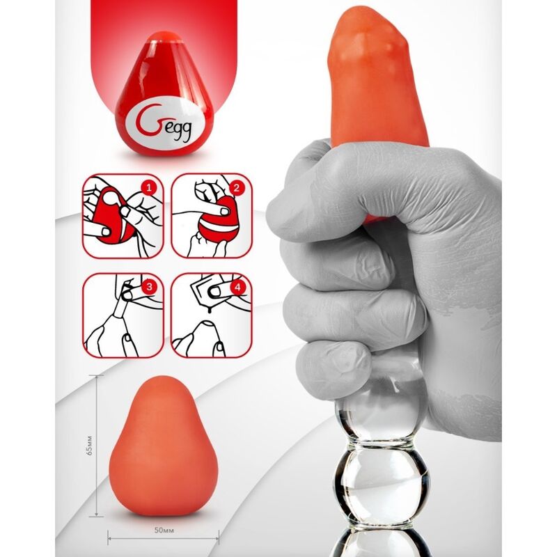 G-VIBE - MASTURBATORE RIUTILIZZABILE UOVO ROSSO