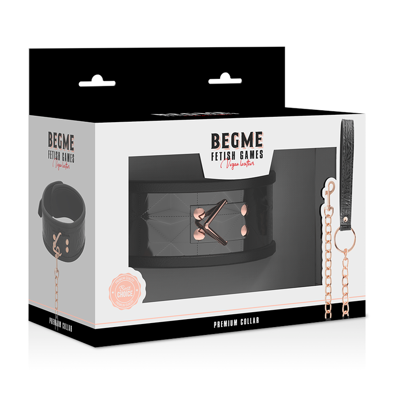 BEGME - BLACK EDITION PREMIUM COLLARE IN PELLE VEGANA