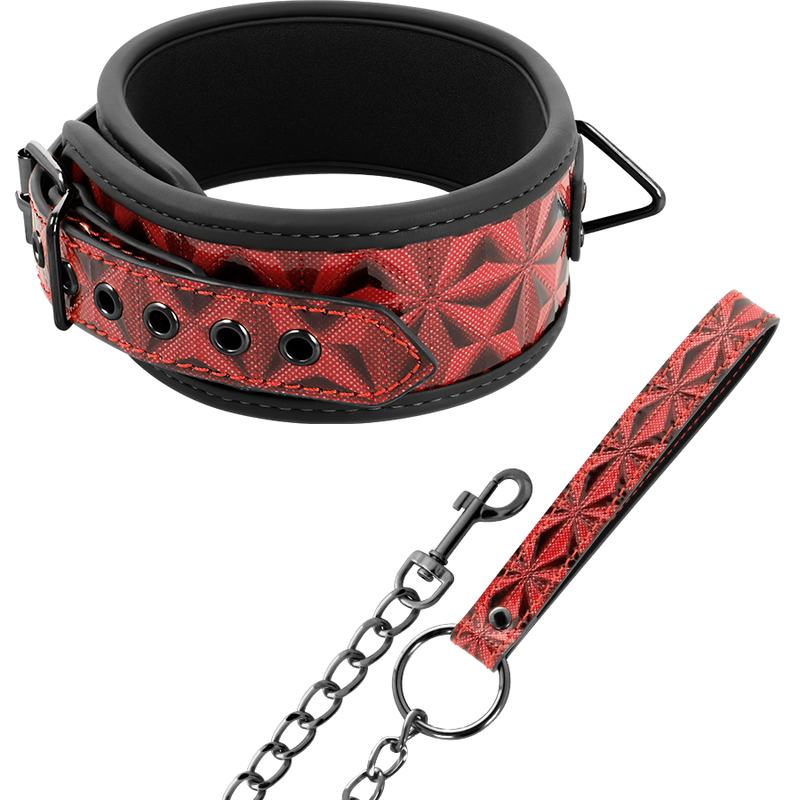 BEGME - PREMIUM RED EDITION VEGAN LEATHER COLLAR WITH NEOPRENE LINING