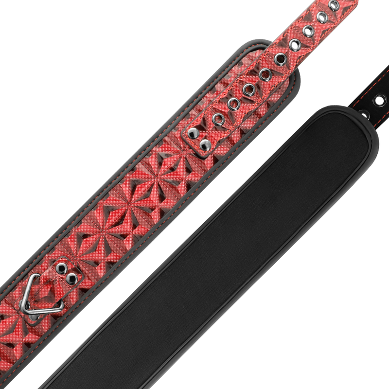 BEGME - PREMIUM RED EDITION VEGAN LEATHER COLLAR WITH NEOPRENE LINING