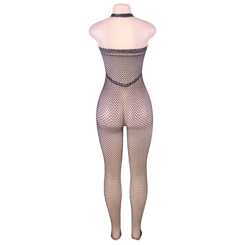 QUEEN LINGERIE - BODYSTOCKING CON SCOLLO ALLACQUA E SCHIENA APERTA S/L