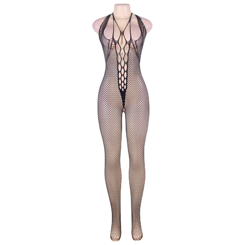 QUEEN LINGERIE - BODYSTOCKING CON SCOLLO ALLACQUA E SCHIENA APERTA S/L