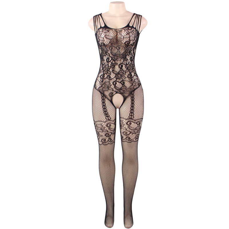 QUEEN LINGERIE - BODYSTOCK CON APERTURA A FIORE S/L