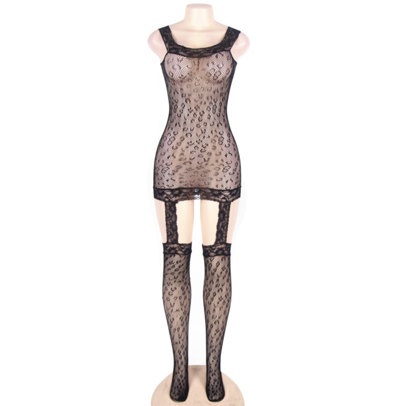 QUEEN LINGERIE - BODYSTOCK STILE LEOPARDO S/L