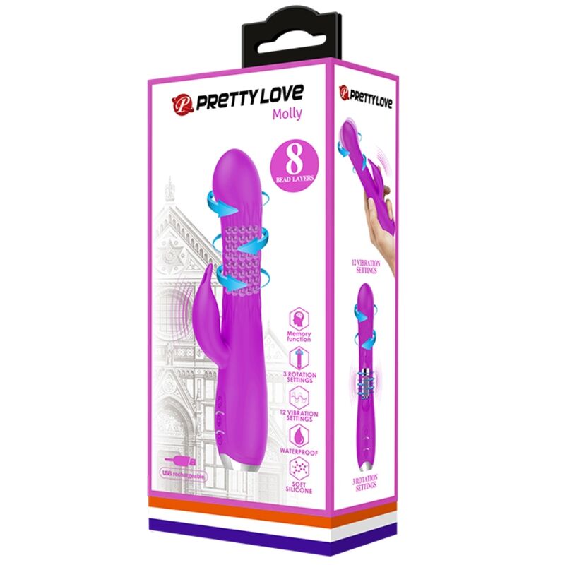 PRETTY LOVE - VIBRATEUR MOLLY À ROTATION RECHARGEABLE