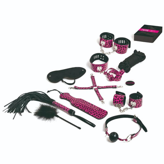 TEASE &amp; PLEASE - SET 13 ACCESSOIRES DE BONDAGE MAGENTA