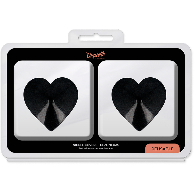 COQUETTE CHIC DESIRE - NIPPLE COVER BLACK HEARTS