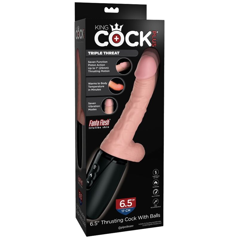 KING COCK - PLUS TRIPLE THREAT LIGHT SKIN