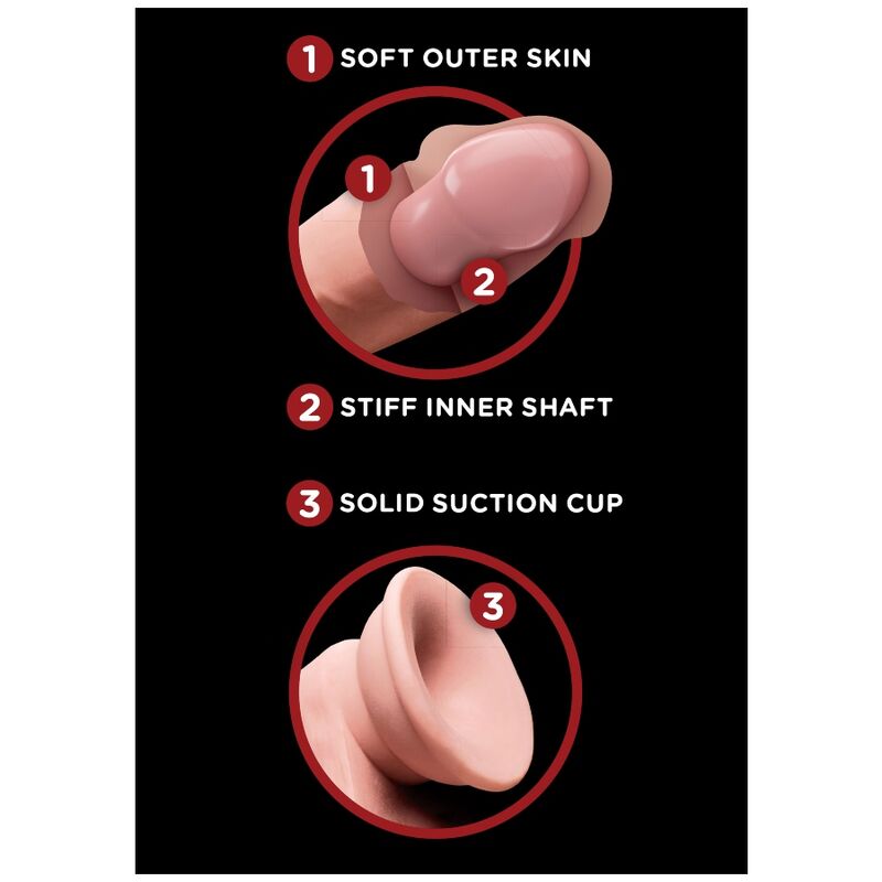 KING COCK - PLUS GODE 3D BALLES OSCILLANTES 24,5 CM MARRON