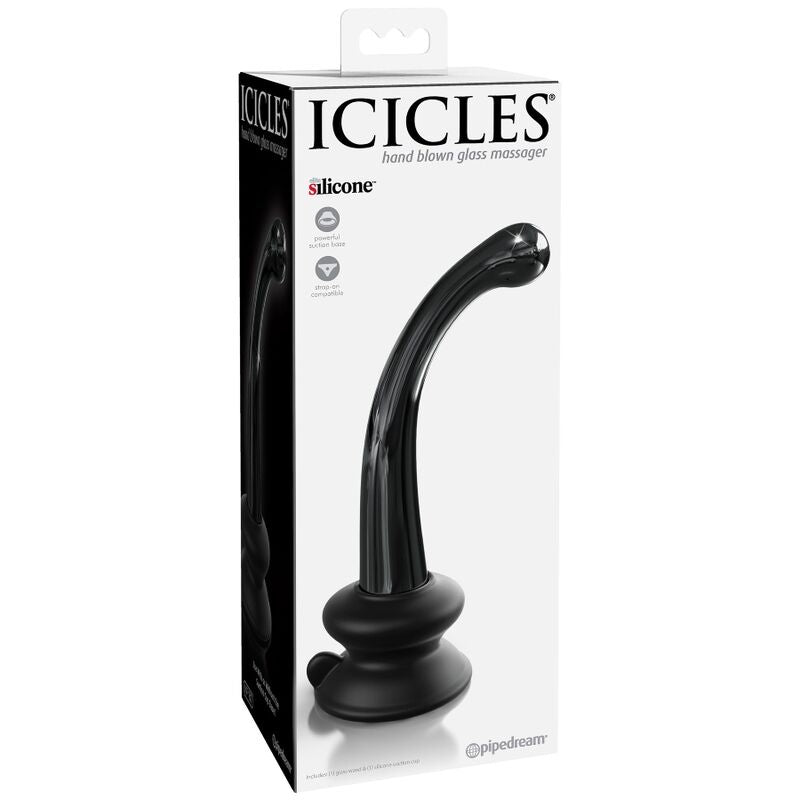 ICICLES - N. 87 DILDO IN VETRO CON VENTOSA