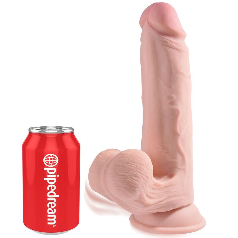 KING COCK - PLUS GODE 3D BALLES OSCILLANTES 20,3 CM