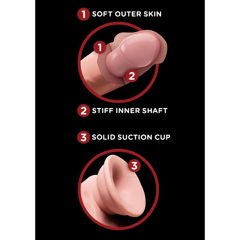 KING COCK - PLUS GODE 3D BALLES OSCILLANTES 12,7 CM