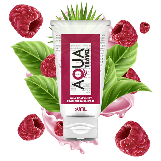 AQUA TRAVEL - LUBRIFIANT À BASE D'EAU SAVEUR FRAMBOISE SAUVAGE - 50 ML