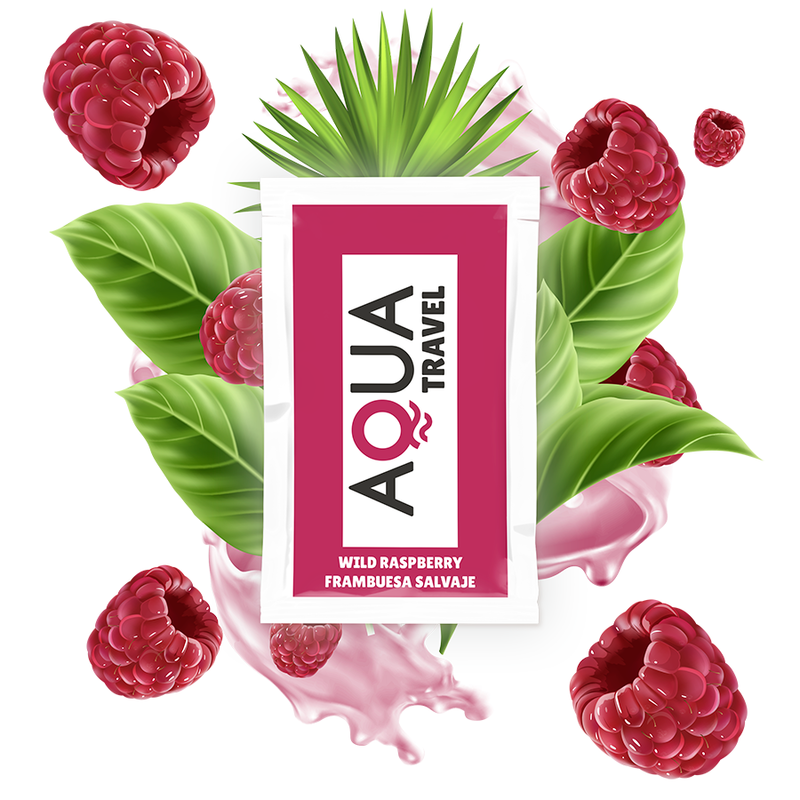 AQUA TRAVEL - LUBRIFIANT À BASE D'EAU ARÔME DE FRAMBOISE SAUVAGE 6 ML