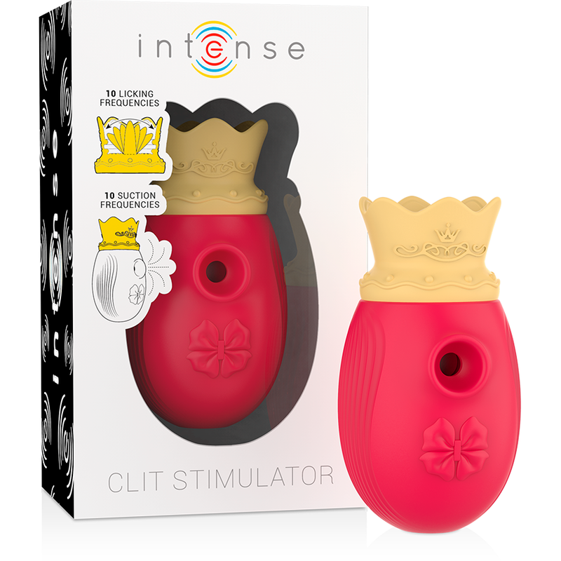 INTENSE - CLIT STIMULATOR 10 FREQUENCIES OF LICK AND SUCK - RED