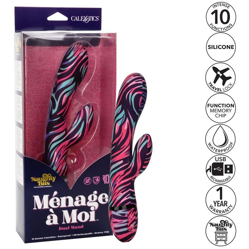 CALEXOTICS - VIBRATEUR DOUBLE BAGUETTE MENAGE A MOI