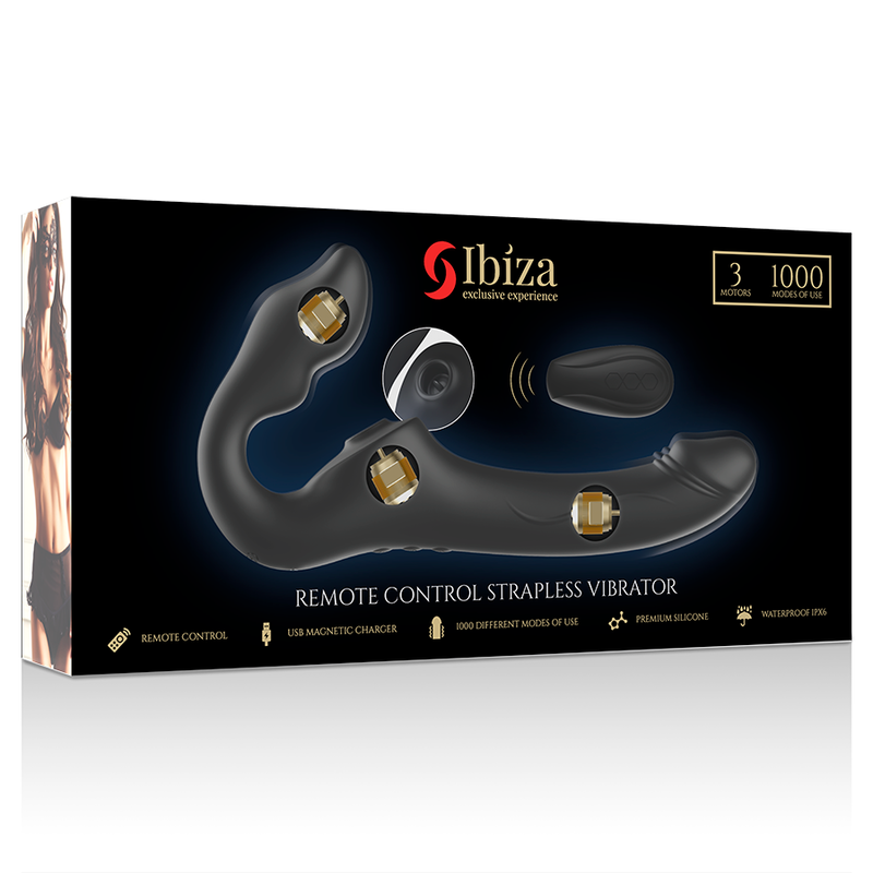 IBIZA - STRAPLESS VIBRATOR REMOTE CONTROL 3 ​​MOTORS 1000 COMBINATIONS.