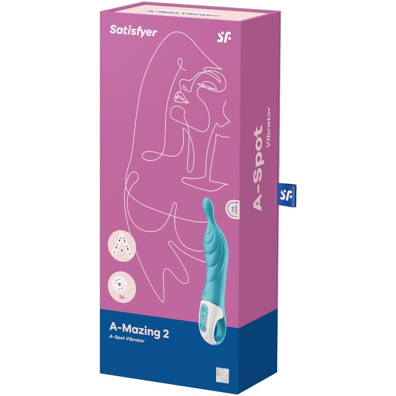 SATISFYER - AMAZING 2 ASPOT TURQUOISE VIBRATOR