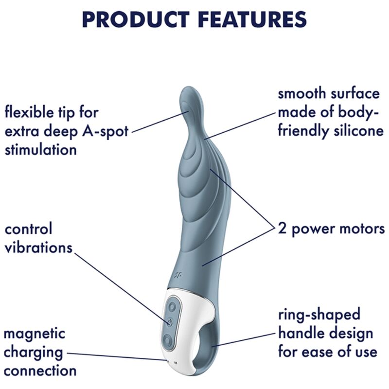 SATISFYER - AMAZING 2 ASPOT GREY VIBRATOR