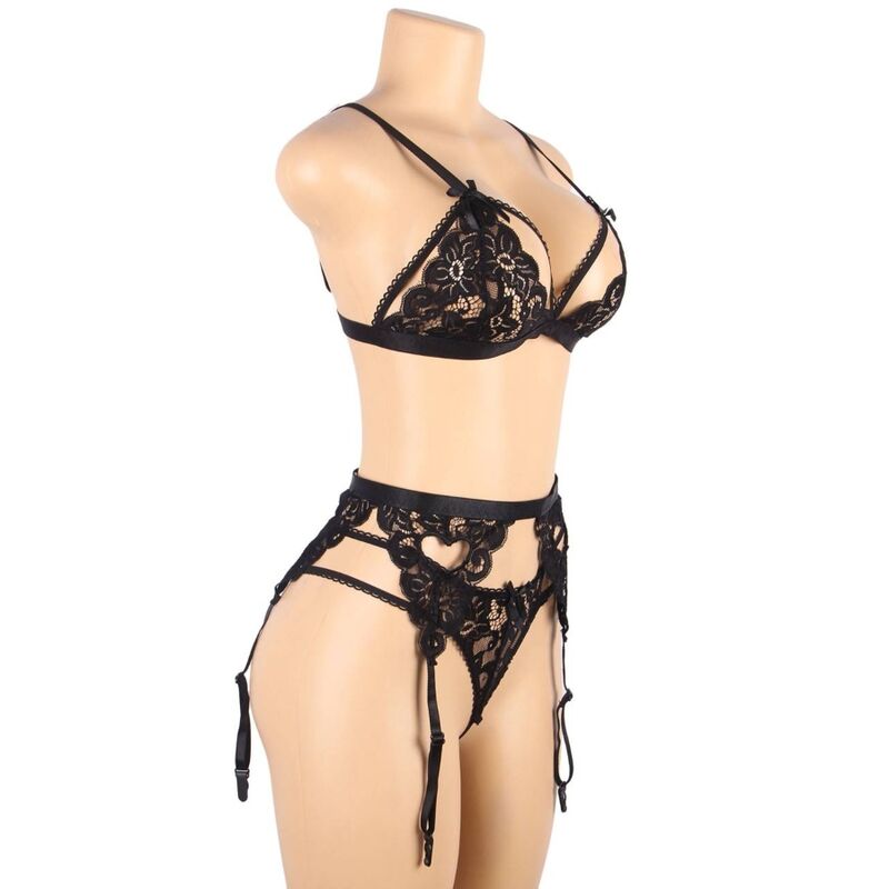 SUBBLIME - ENSEMBLE TROIS PIÈCES SOUTIEN-GORGE + BRETELLES + STRING S/M