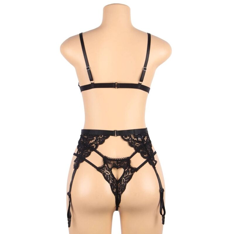 SUBBLIME - ENSEMBLE TROIS PIÈCES SOUTIEN-GORGE + BRETELLES + STRING S/M