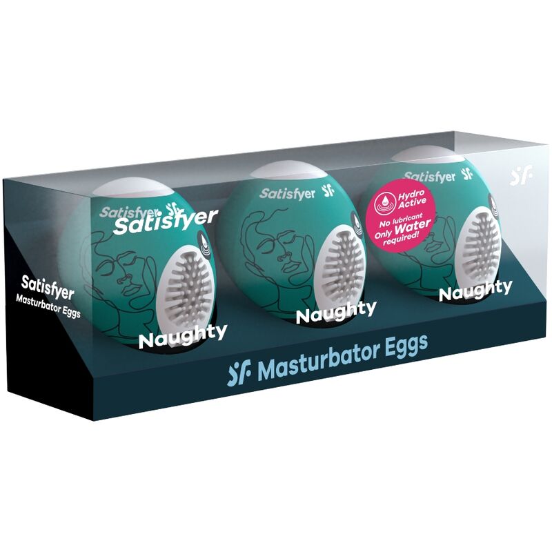 SATISFYER - 3 NAUGHTY MASTURBATOR EGGS