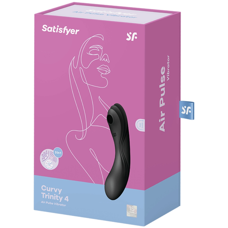 SATISFYER - CURVY TRINITY 4 AIR PULSE VIBRATOR BLACK