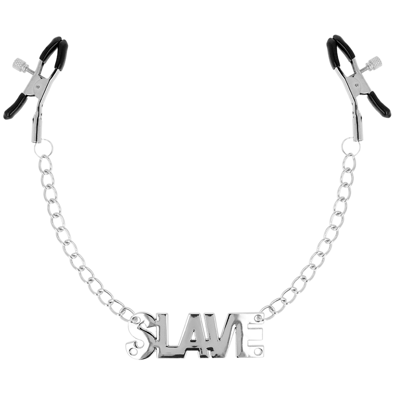 OHMAMA FETISH - NIPPLE CLAMPS WITH CHAINS -SLAVE-