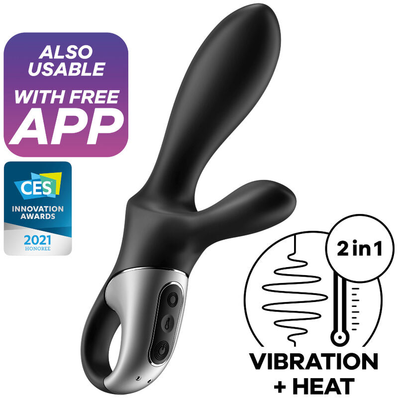 SATISFYER - VIBRATEUR ANAL NOIR APPLICATION HEAT CLIMAX+