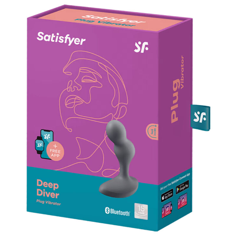 SATISFYER - APPLICATION DEEP DIVER GRIS VIBRANT PLUG