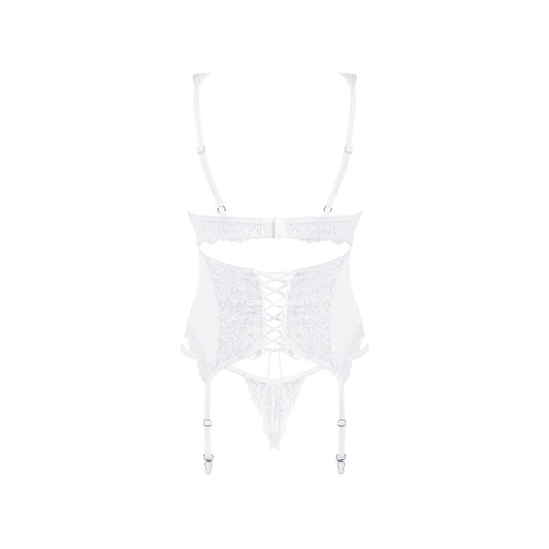 OBSESSIVE - AMOR BLANCO CORSET AND THONG S/M