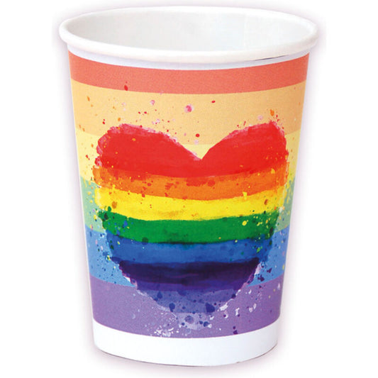 PRIDE - SET OF 8 GLASSES WITH LGBT FLAG