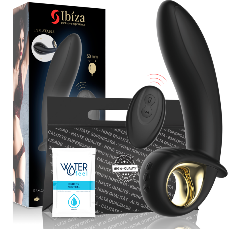 IBIZA - TELECOMANDO POTENTE VIBRATORE ANALE/VAGINALE GONFIABILE