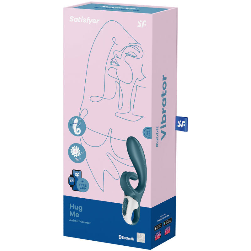 SATISFYER - APPLICATION VIBRATEUR ROSE HUG ME RABBIT