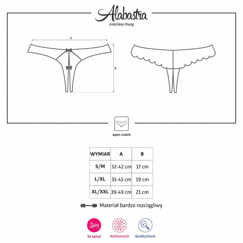 OBSESSIVE - CULOTTE SANS CROCHET SEXY ALABASTRA BLANC L/XL