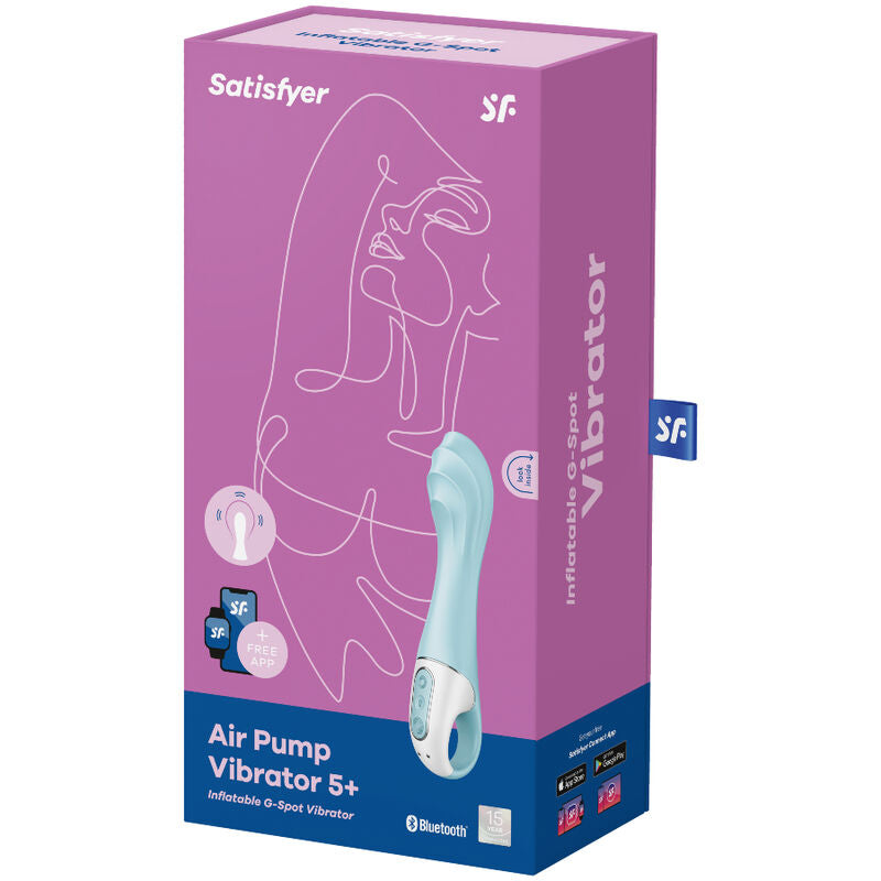 SATISFYER - VIBRATORE AIR PUMP 5+ VIBRATORE GONFIABILE G-SPOT BLU